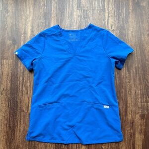 FIGS Women’s Royal Blue Casma Three Pocket Scrub Top - Size S